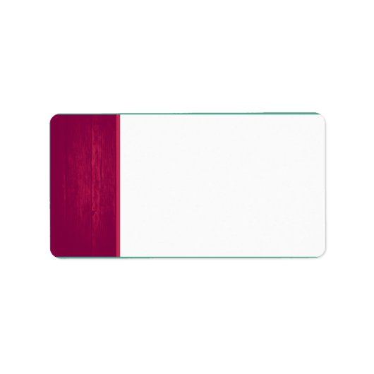 Roze/Wit Houten Graan Bruiloft Mailing Label (Voorkant)