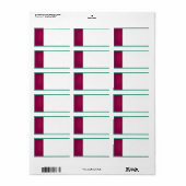 Roze/Wit Houten Graan Bruiloft Mailing Label (Full Sheet)