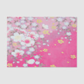Roze Wit Japans Kimono Bloemen Decoupage Tissuepapier (Voorkant)
