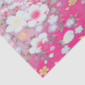 Roze Wit Japans Kimono Bloemen Decoupage Tissuepapier (Detail)