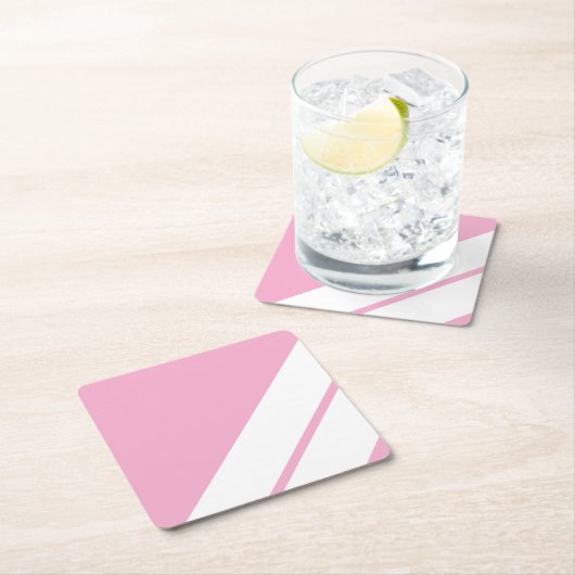Roze wit kartonnen onderzetters (Insitu)