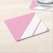 Roze wit kartonnen onderzetters (Schuin)
