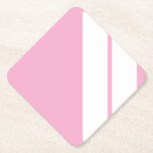 Roze wit kartonnen onderzetters (Voorkant)