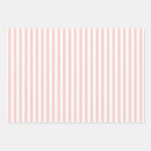 Roze | wit | Kerstmis Inpakpapier Vel (Voorkant 2)