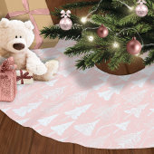 Roze Wit Kerstmispatroon#6 ID1009 Kerstboom Rok