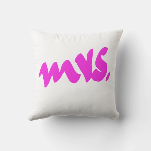Roze Wit Kleurrijke Mrs Gifts Kleurrijke Decor Buitenkussen (Achterkant)