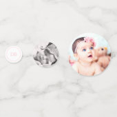 Roze & Wit Kruis - Foto - Doop Confetti (Achterkanten)