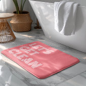 Roze wit Laten we schoon krijgen Badmat
