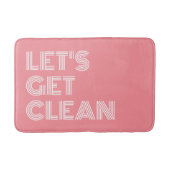 Roze wit Laten we schoon krijgen Badmat (Voorkant)
