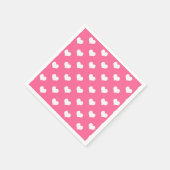 Roze Wit Liefde Hart Patroon Ontwerp Servet (Hoek)