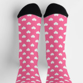 Roze Wit Liefde Hart Patroon Ontwerp Sokken (Top)