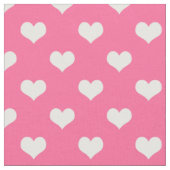 Roze Wit Liefde Hart Patroon Ontwerp Stof (Close Up)