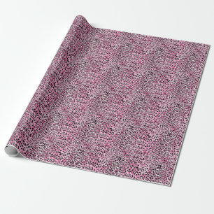 Roze wit luipaard patroon. cadeaupapier