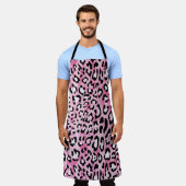 Roze wit luipaard patroon. schort (Gedragen)