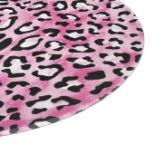 Roze wit luipaard patroon. snijplank (Hoek)