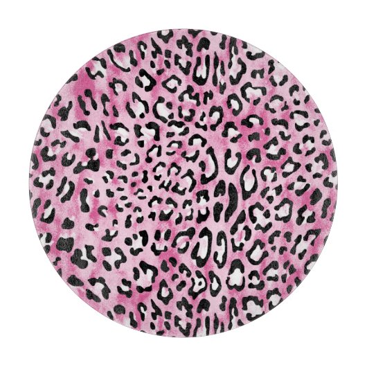 Roze wit luipaard patroon. snijplank (Voorkant)