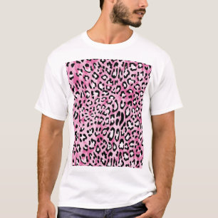 Roze wit luipaard patroon. t-shirt