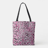 Roze wit luipaard patroon. tote bag (Achterkant)