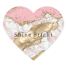 Roze Wit Marmer Gouden Glitter