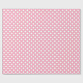 Roze & Wit Meisje Baby shower Cadeaupapier (Vlak)