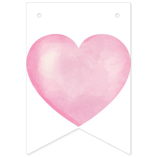 Roze Wit Meisje Baby shower Pinguïn Bunting Flags Vlaggetjes (Eerste vlag)