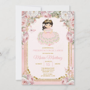 Roze Wit Mexicaans Niña Presentación de Tres Años Kaart