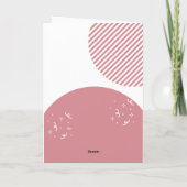 Roze Wit Minimalist Happy Birthday Gevouwen Kaart (Achterkant)