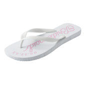 Roze Wit Modern Custom Bruids Party Teenslippers (Schuin)