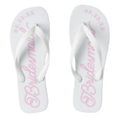 Roze Wit Modern Custom Bruids Party Teenslippers (Voetbed)