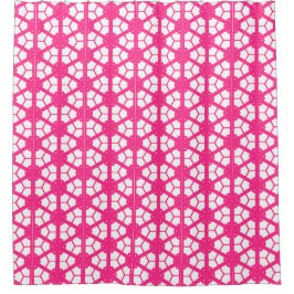 Roze Wit Modern Geometrisch Ontwerp 4Patty Douchegordijn