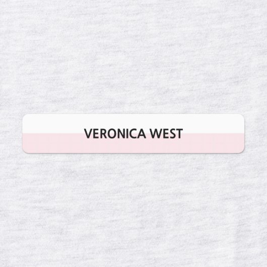 Roze & Wit Modern Minimalistisch Kledinglabel Labels (Design 1)