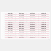 Roze & Wit Modern Minimalistisch Kledinglabel Labels (Vel)
