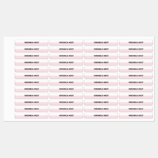 Roze & Wit Modern Minimalistisch Kledinglabel Labels (Vel)