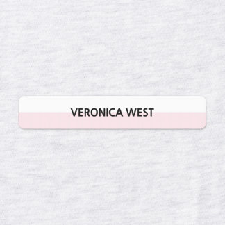 Roze & Wit Modern Minimalistisch Kledinglabel Labels