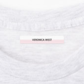 Roze & Wit Modern Minimalistisch Kledinglabel Labels (Aangebracht)