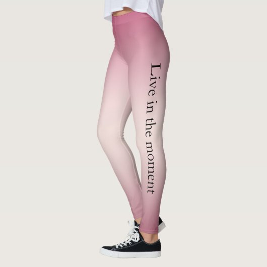 Roze Wit Ombre Leggings (Links)