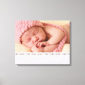 Roze Wit Oogje Kant Baby Meisje Canvas Portret (Voorkant)
