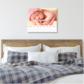 Roze Wit Oogje Kant Baby Meisje Canvas Portret (Insitu (Slaapkamer))