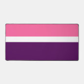 Roze Wit Paarse Plain Color Block Design Bureaumat (Voorkant)