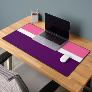 Roze Wit Paarse Plain Color Block Design Bureaumat