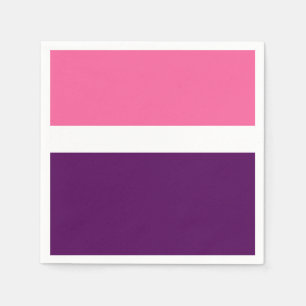 Roze Wit Paarse Plain Color Block Design Servet