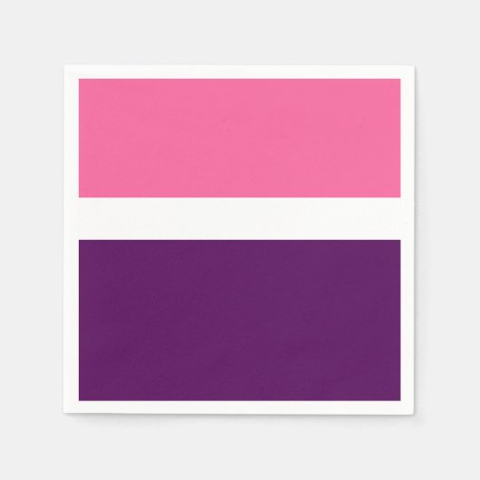 Roze Wit Paarse Plain Color Block Design Servet (Voorkant)