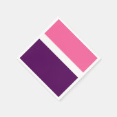 Roze Wit Paarse Plain Color Block Design Servet (Hoek)