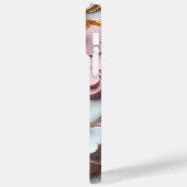 ROZE & WIT PAPIER 3-D LOOK BLOEMEN Case-Mate iPhone CASE (Achterkant / Links)