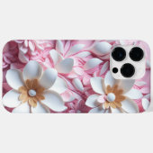 ROZE & WIT PAPIER 3-D LOOK BLOEMEN Case-Mate iPhone CASE (Achterkant (horizontaal))