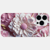 ROZE & WIT PAPIER 3-D LOOK BLOEMEN Case-Mate iPhone CASE (Achterkant (horizontaal))