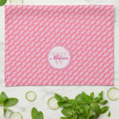 Roze & Wit Patroon Keuken schotel doek Theedoek (Gevouwen)