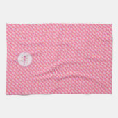 Roze & Wit Patroon Keuken schotel doek Theedoek (Horizontaal)