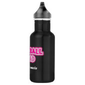 Roze Wit Pickleball Squad Groep met Naam Waterfles (Rechts)