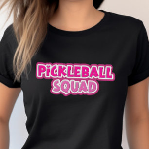 Roze Wit Pickleball Squad Team Groepsnaam T-shirt